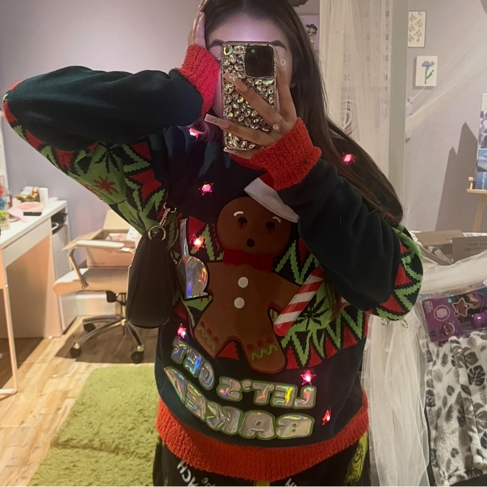 Spencer’s Christmas Gingerbread Light-Up Sweater